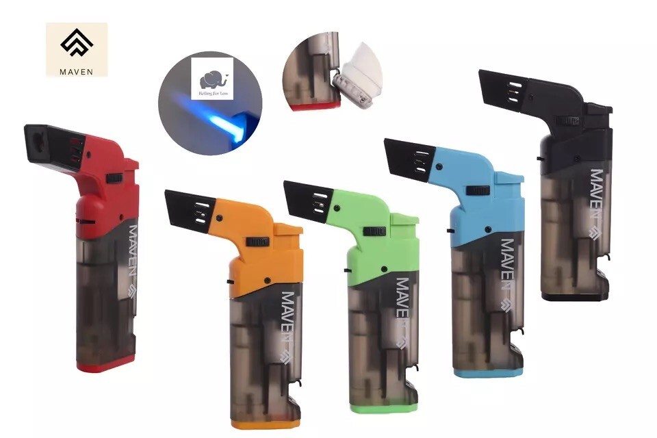 Maven Popper Multi Purpose Pocket Lighter 5 Pack Red Orange Green Blue Black