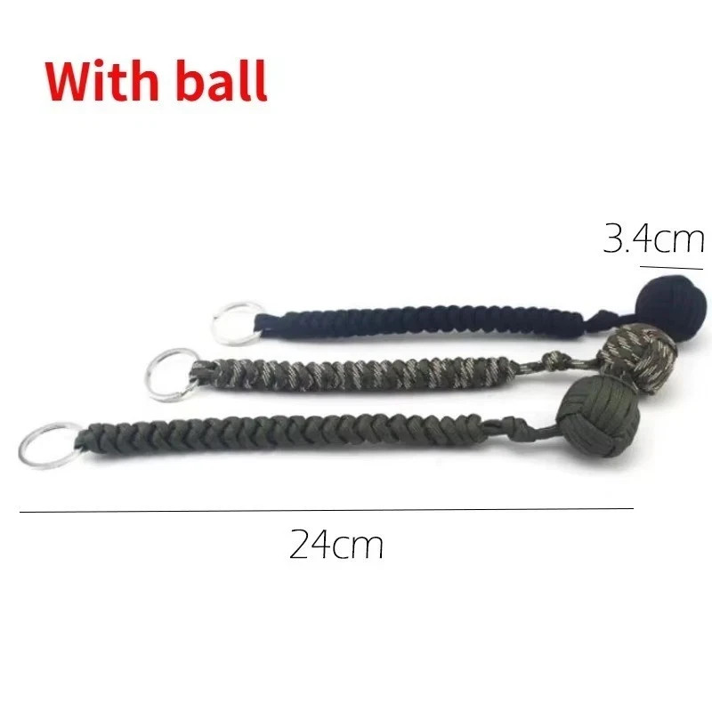 Paracord Monkey Fist Style Keychain Outdoor Hiking Accessory