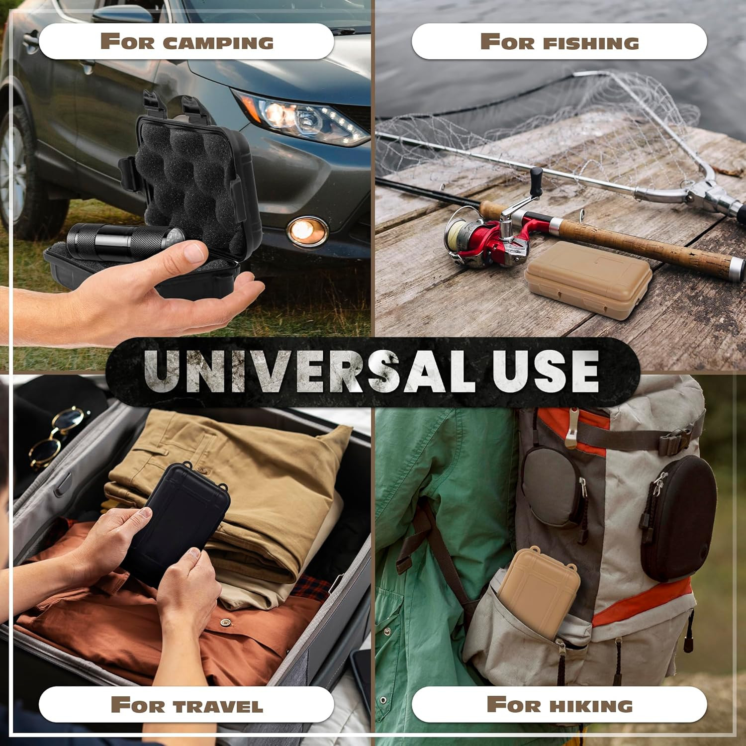 2 Pcs Small Hard Case with Foam – 4.92 x 2.95 Small Waterproof Box, Geocache …