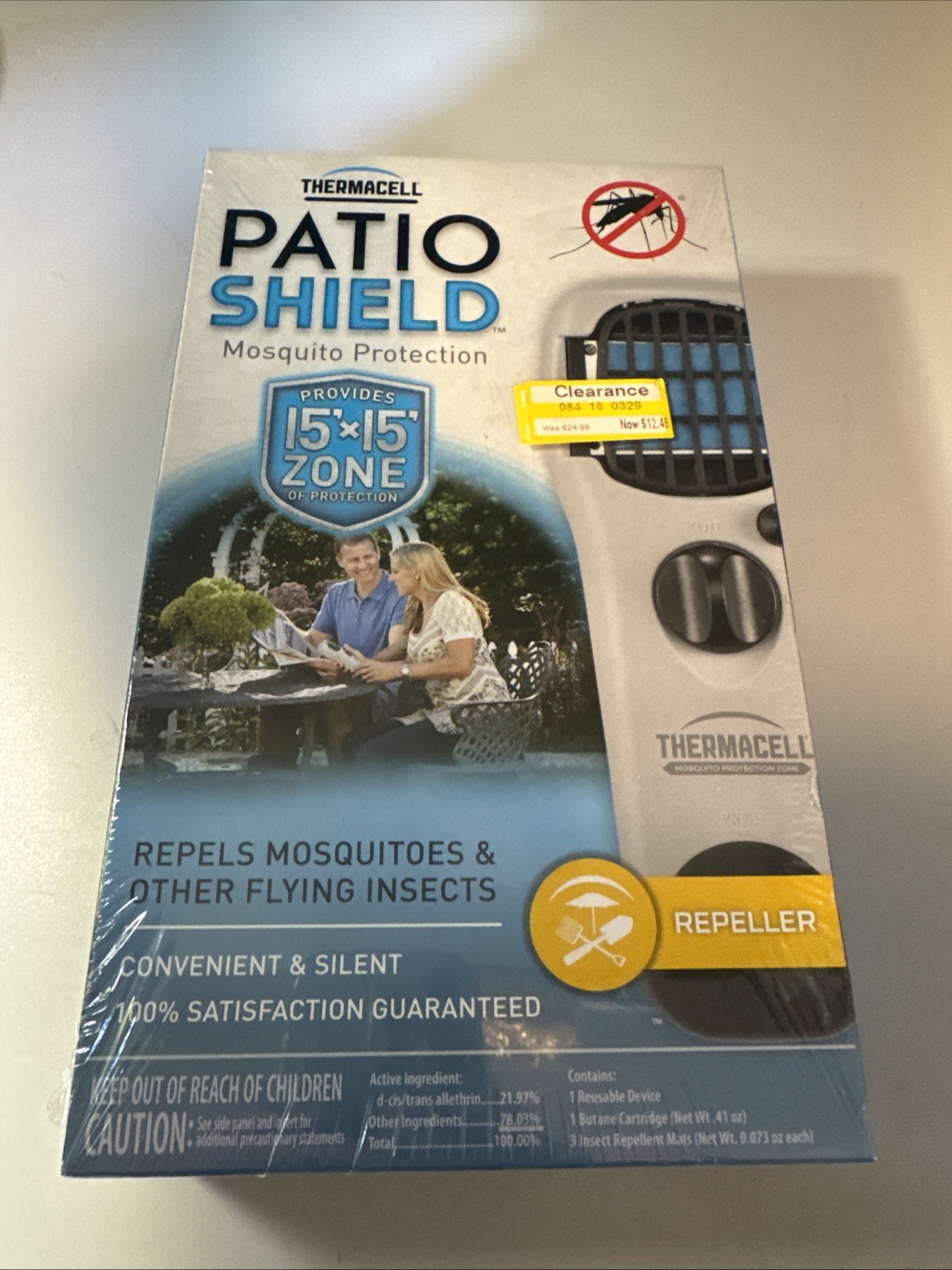 Thermacell Patio Shield Mosquito & Black Fly Repeller Cordless Garden Repeller