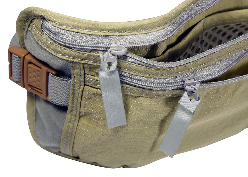 Emergency/Survival – Travel Pouch: (2) Zipper Pockets, Soft, Elastic Waistband