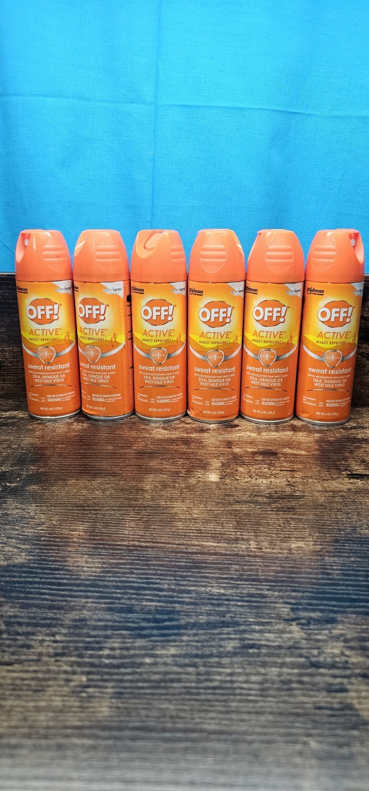 OFF! Active Insect Repellent, Sweat Resistant 6 oz Lot Of 6