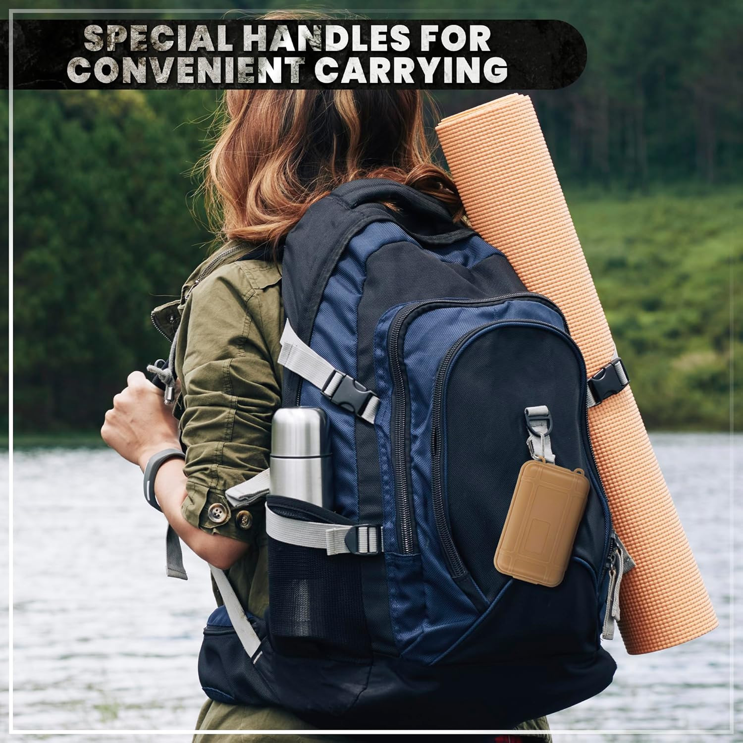 2 Pcs Small Hard Case with Foam – 4.92 x 2.95 Small Waterproof Box, Geocache …