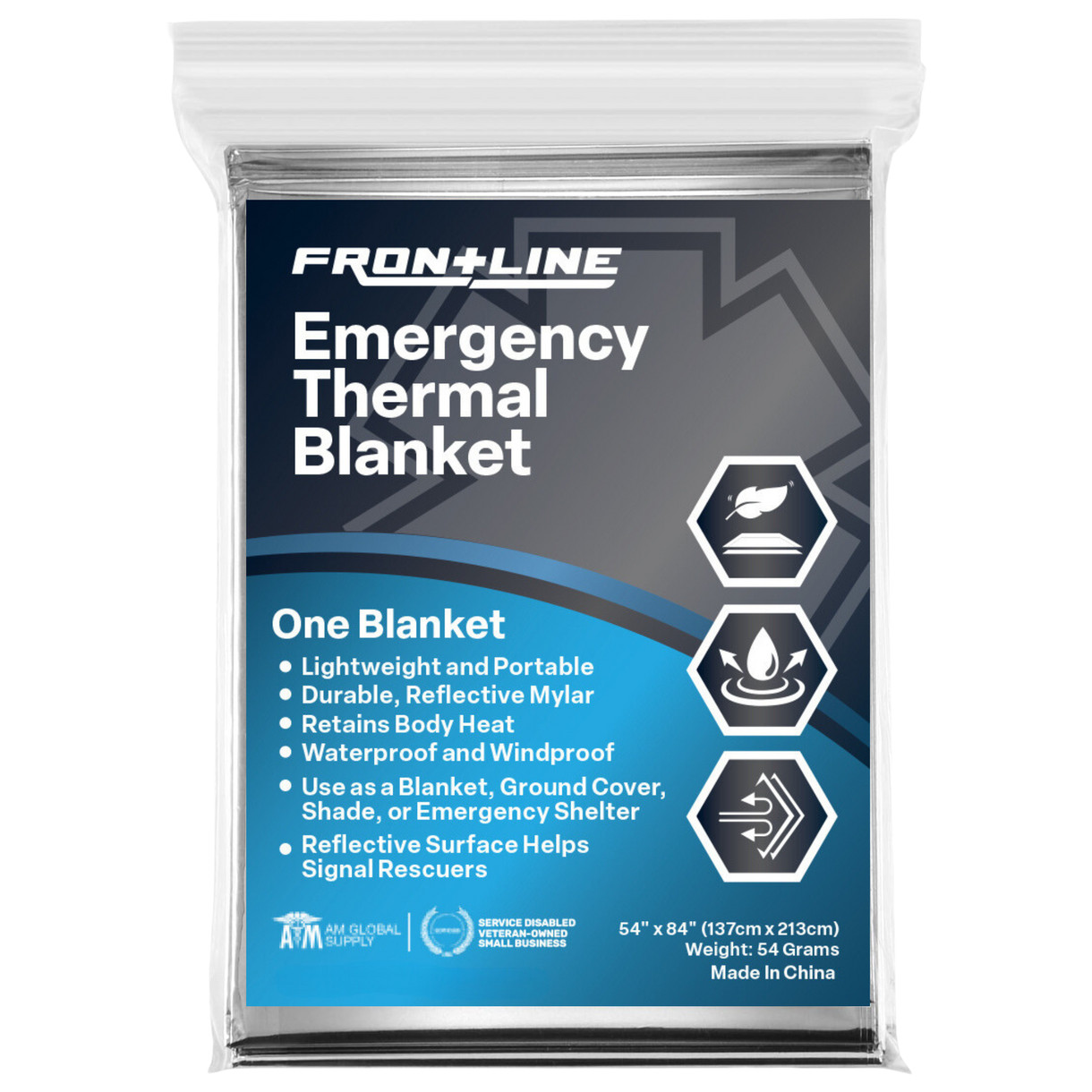 20 Pack Emergency Thermal Mylar Blankets Lightweight Waterproof Survival Camping