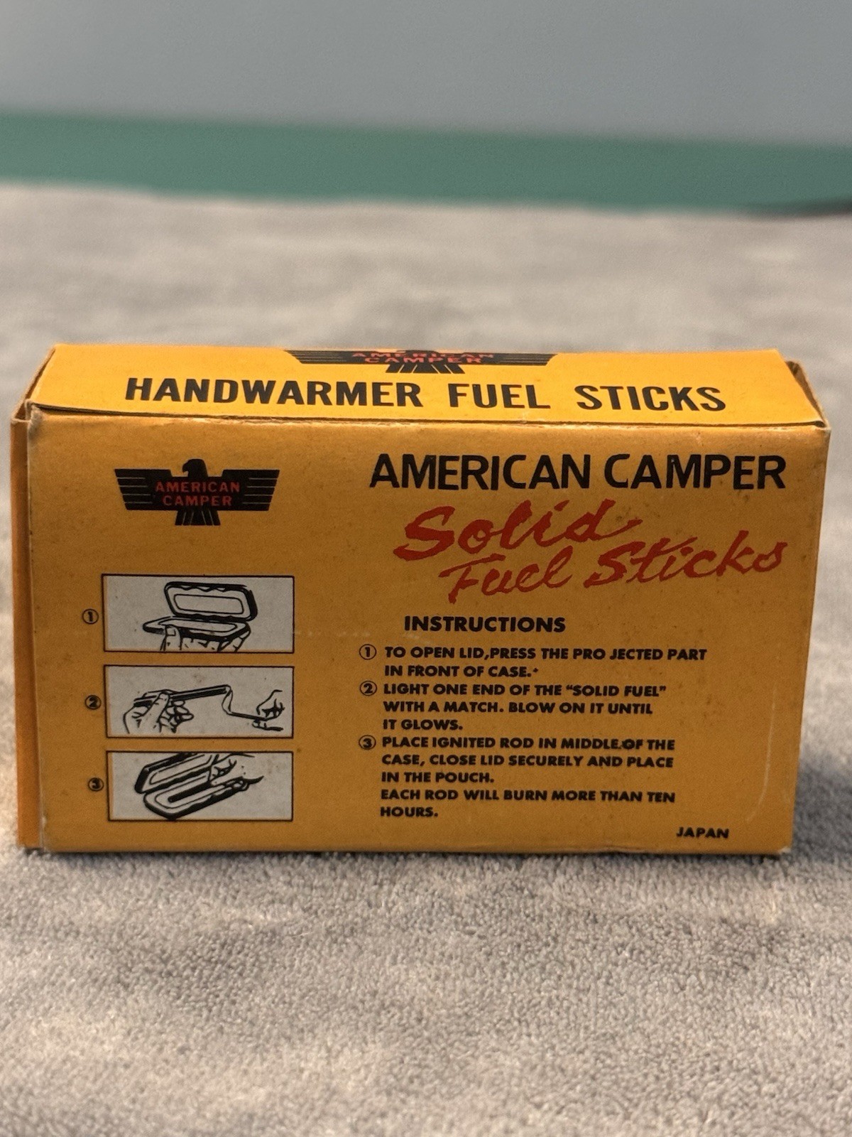 American Camper Solid Fuel Sticks 12 Pack Camping MPN OJ/53 new/old stock