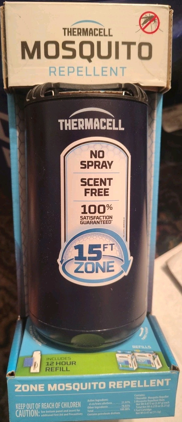 THERMACELL Mosquito Repellent Zone Device 15ft No Spray Scent Free NEW