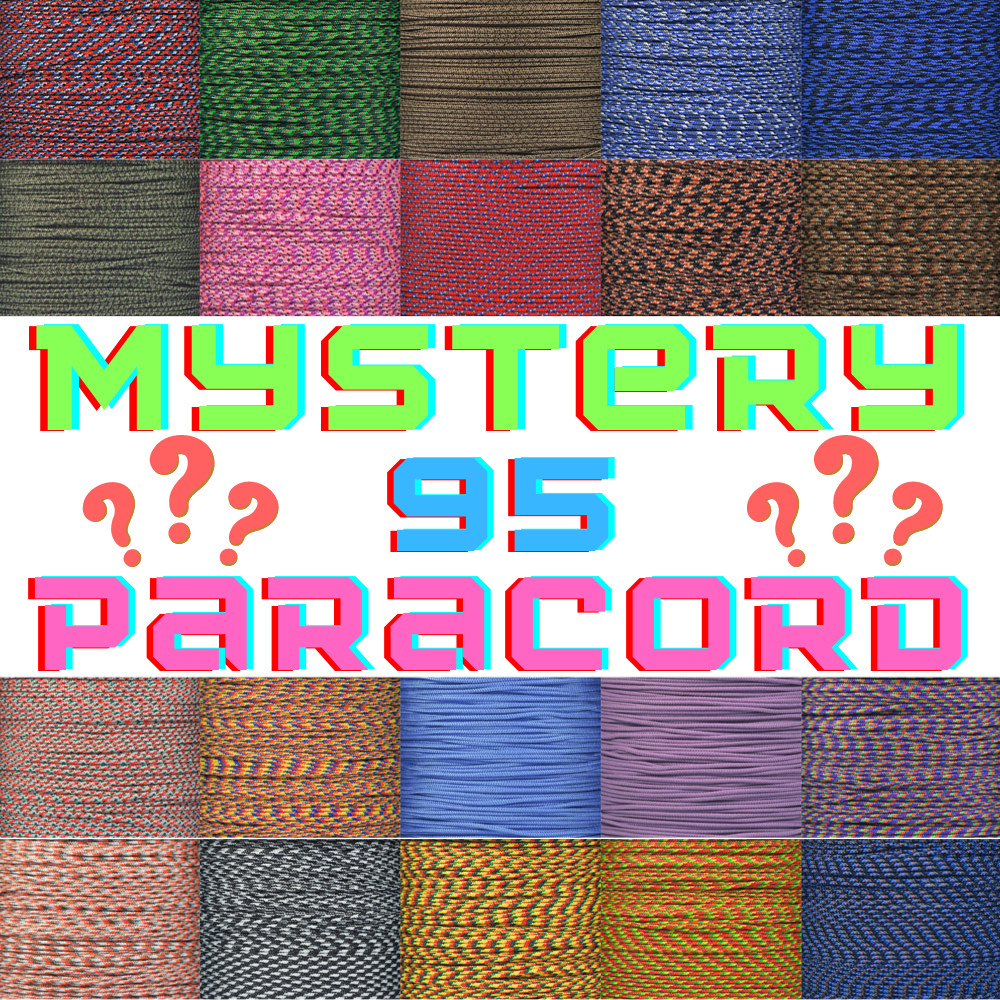 Type 1 95lb Paracord | Mystery 1000 ft Spools | Random Color | Survival Jewelry