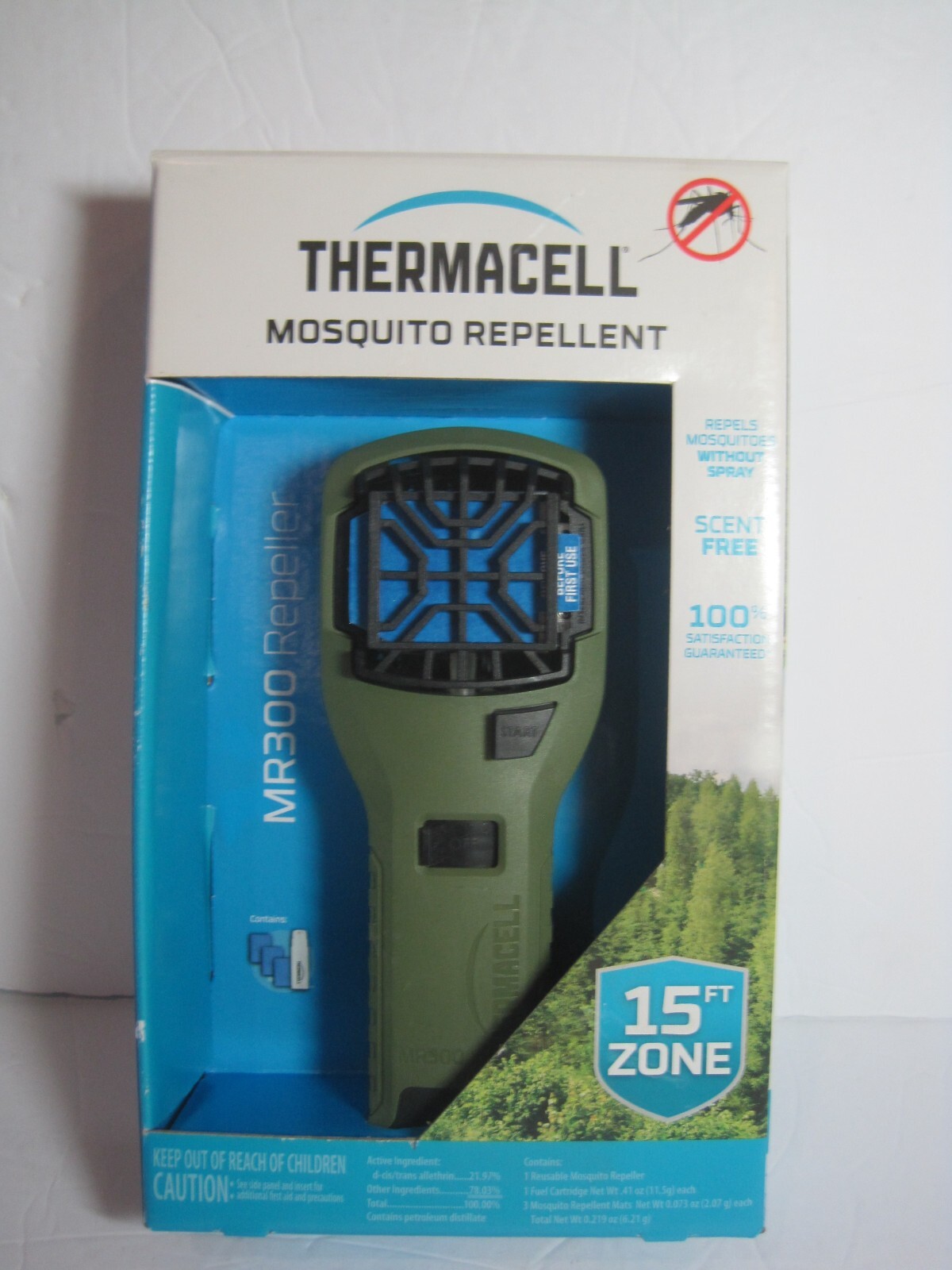 NEW Thermacell MR-300G Mosquito Repellent – Olive Green – 15ft zone/12 hours NIB