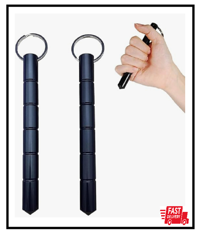 2 Pcs Self Defense Keychain Set,Portable Metal 2-pack of keychain, aluminum Blun