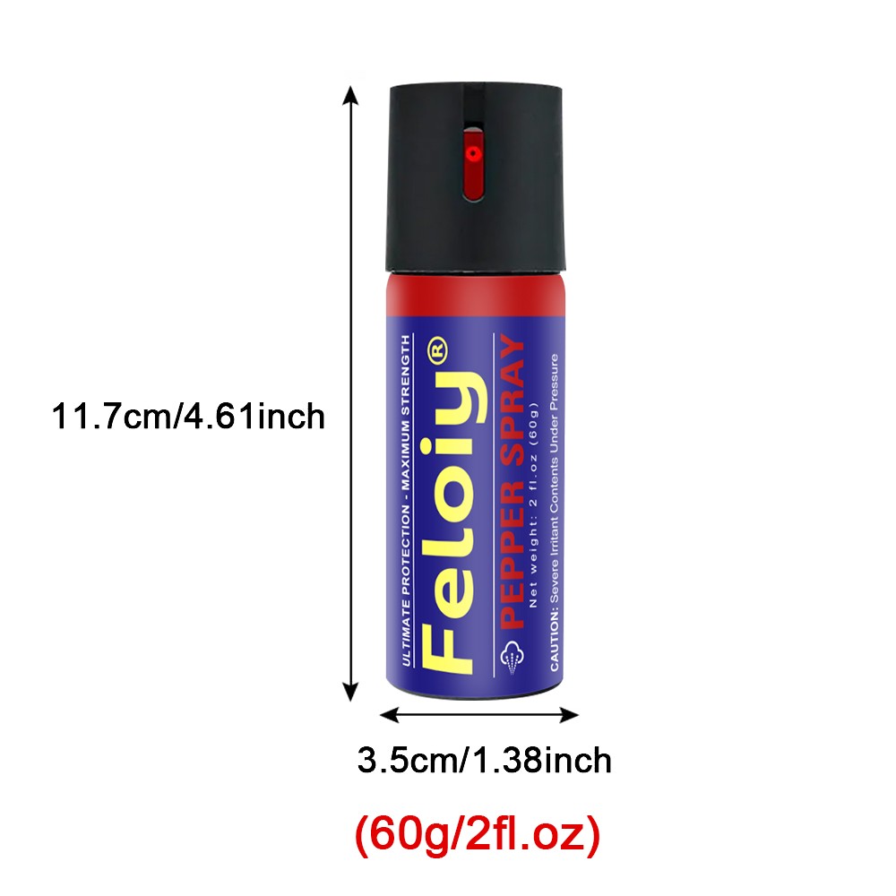 4 Pack Pepper Spray 1/2oz Self Defense Security Keychain Black, Quick And Easy