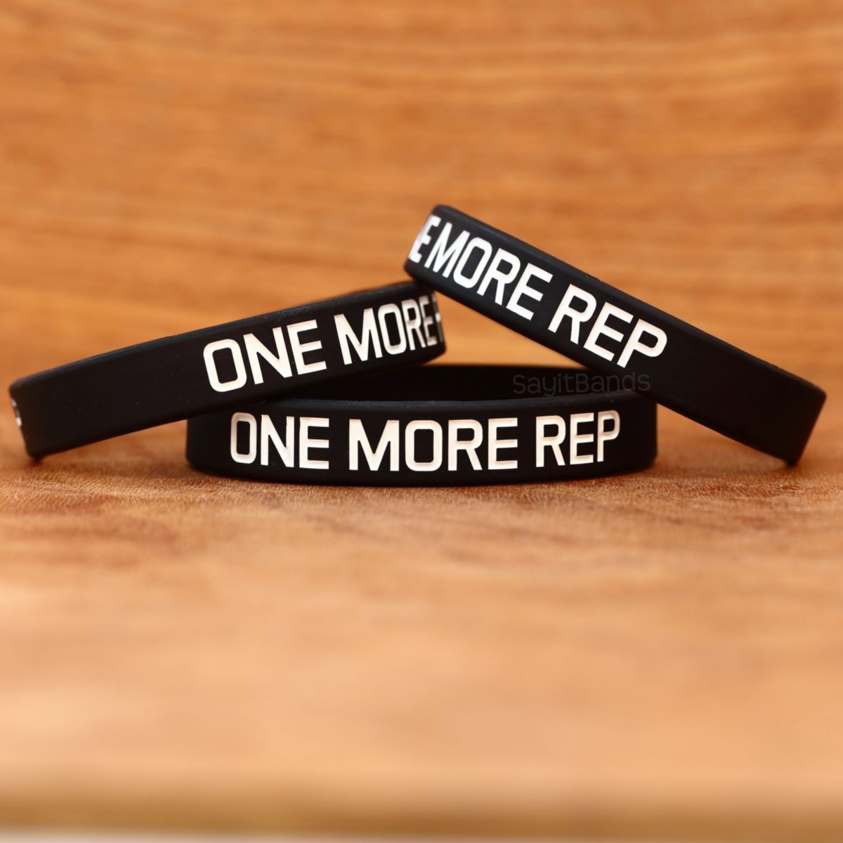 ONE MORE REP Wristband Lot Set Silicone Bracelet Wrist Bands for Lifting Workout