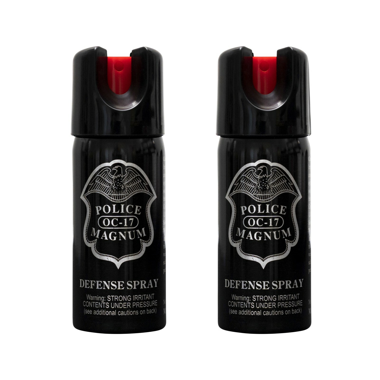 2 Police Magnum pepper spray 2 ounce Stream Twist Lock Safety Defense Protection