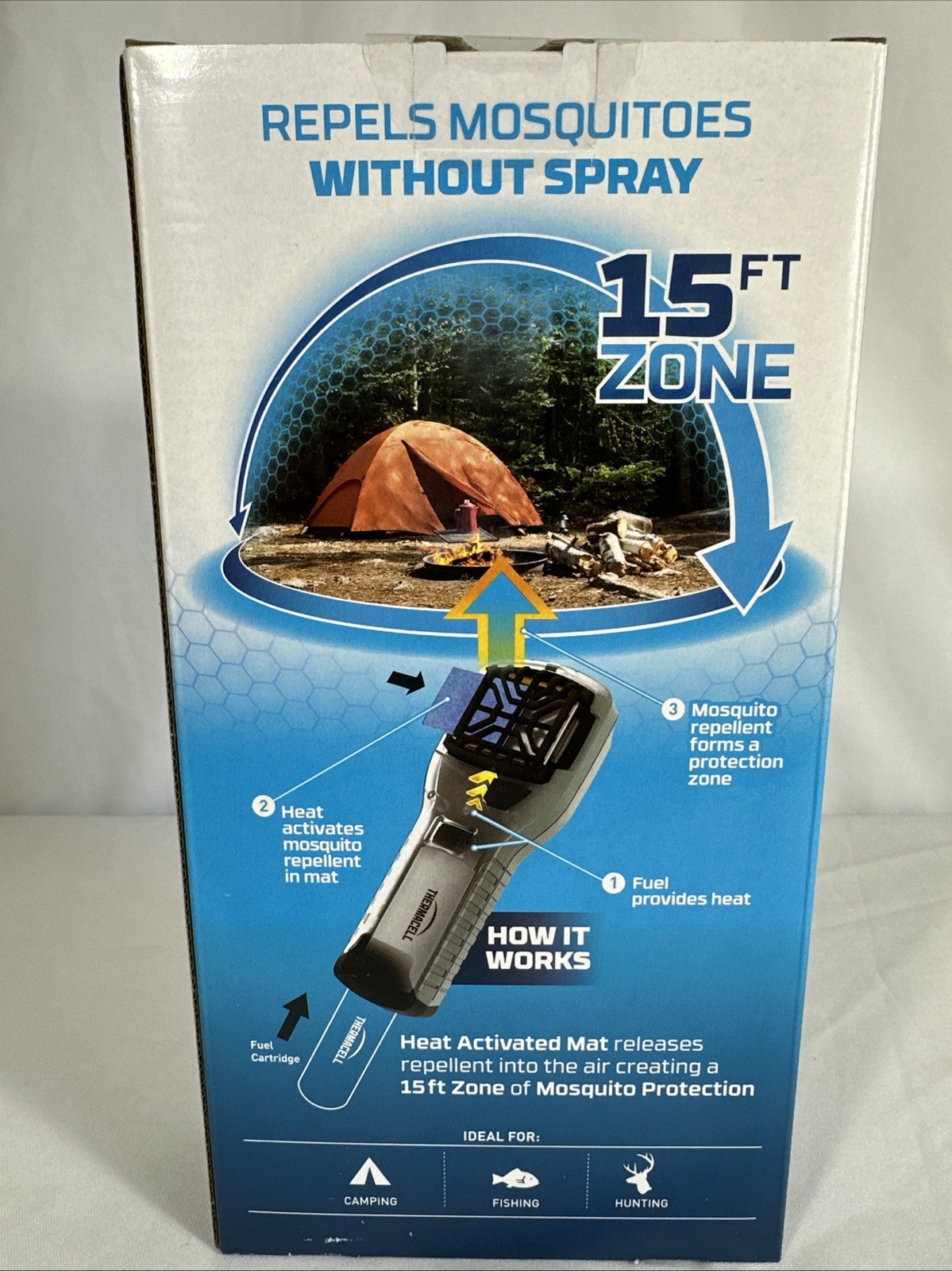 Thermacell MR300 Mosquito Repeller 15ft Zone Fuel & Pads Included – GREEN – NEW