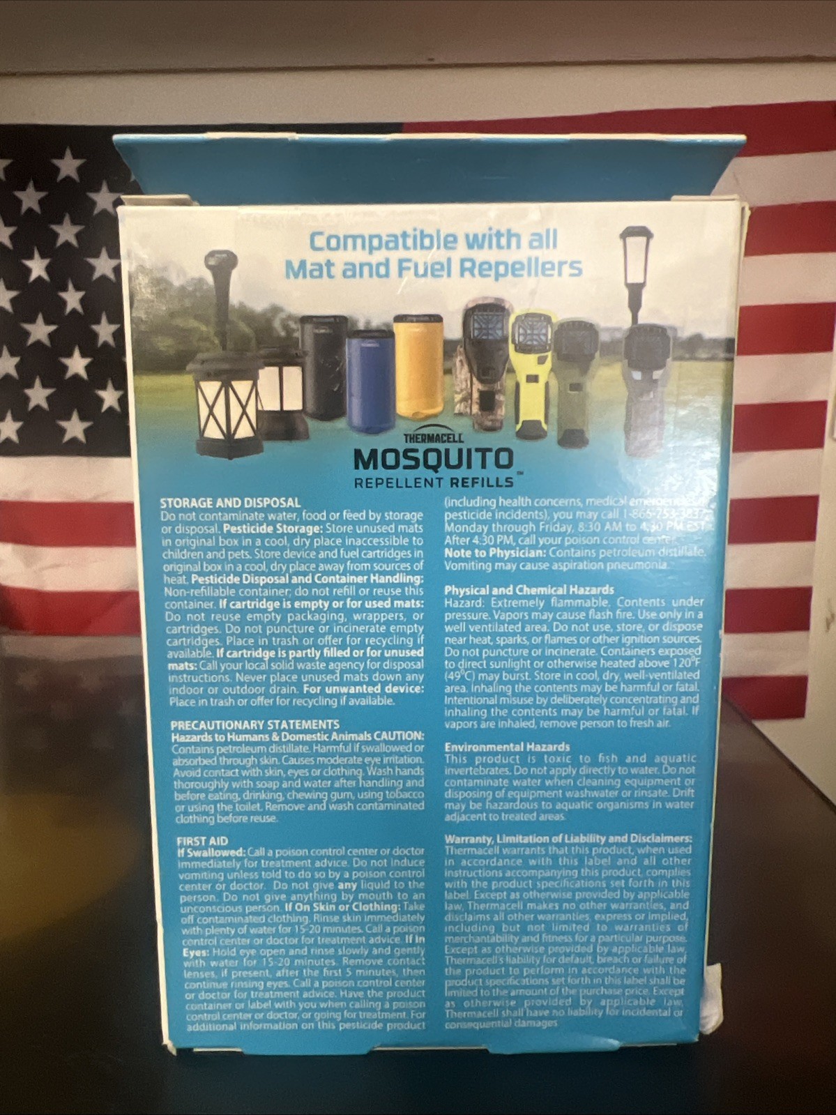 2X Thermacell Mosquito Repellent Refills 36 Hour Protection 9 Mats 3 Fuel Each