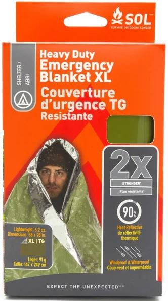 Survive Outdoors Longer Heavy Duty Emergency Blanket, 5 x 8 ft