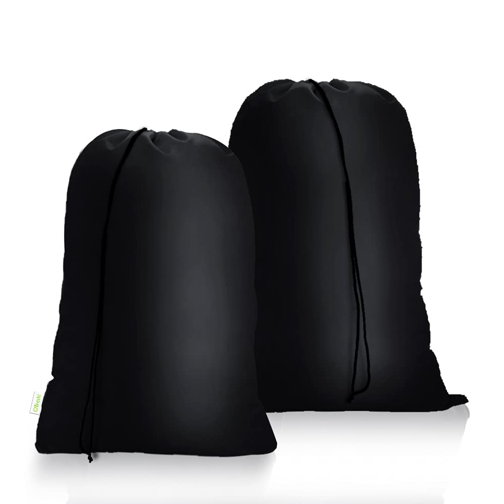 OTraki Medium Laundry Bag 24×32 inch Heavy Duty Travel inch, Black