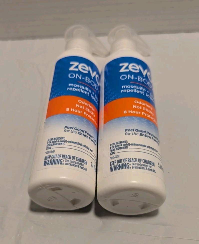 Lot-2-Zevo On-Body 8 Hour Mosquito & Tick Repellent Lotion 5.8 oz/Ea Odorless