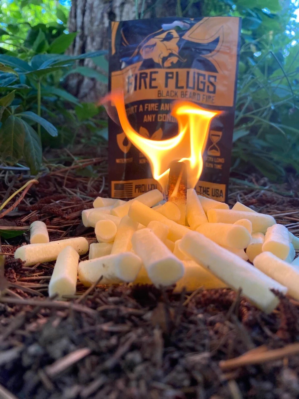 Black Beard Fire Plugs Fire Starter – Fire Starting Tinder – Made in the USA