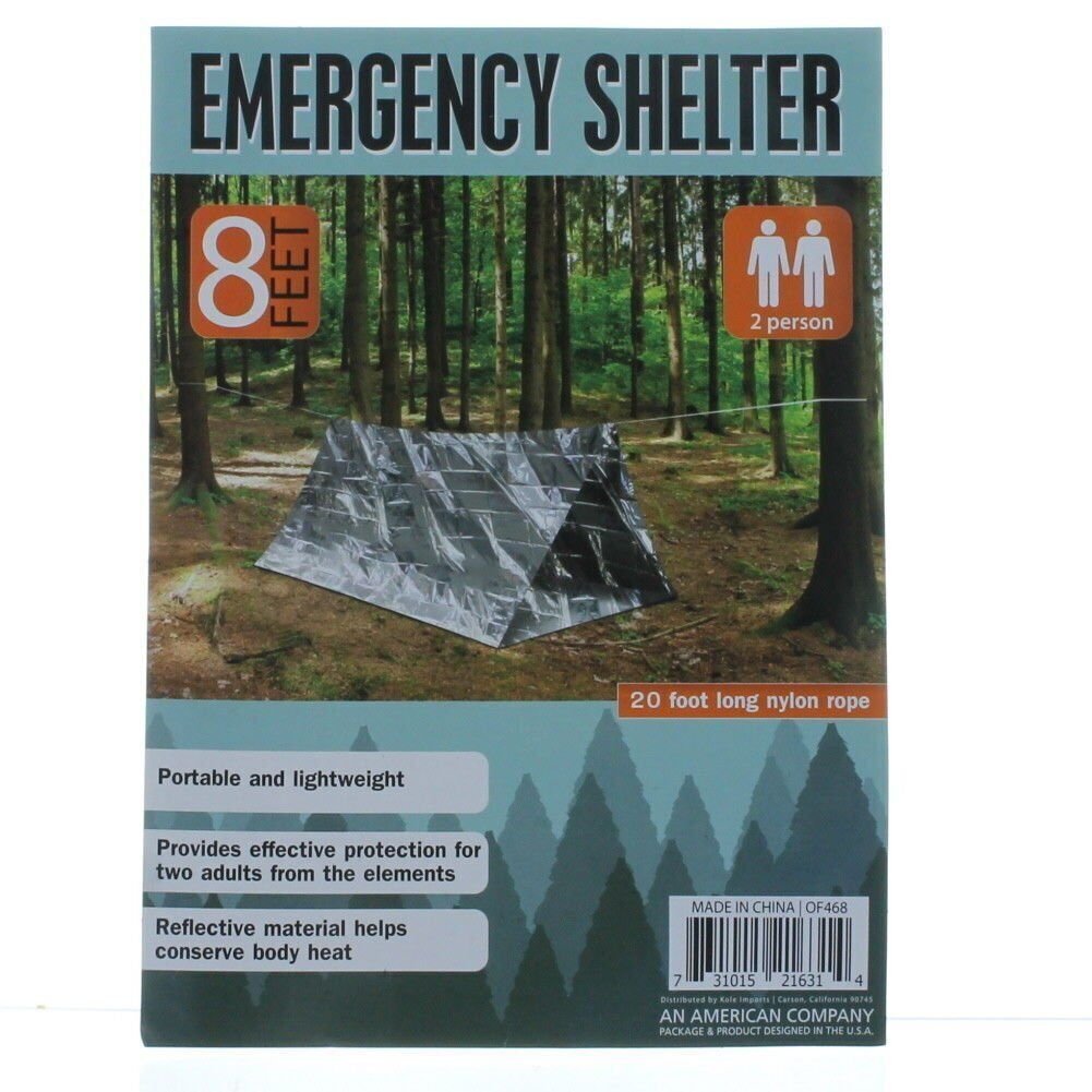 Emergency Shelter Blanket Reflective Tent 2 Person Camping Survival Bug Out Bag