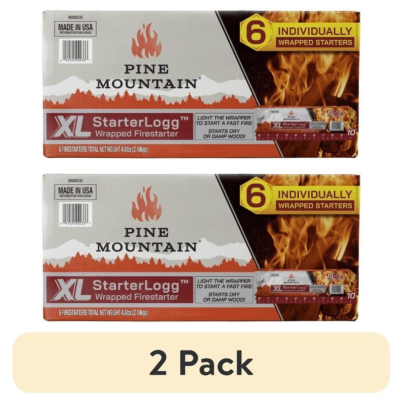 XL Wrapped Fire Starter Logs Portable Easy Lighting 1LB Clean Burning