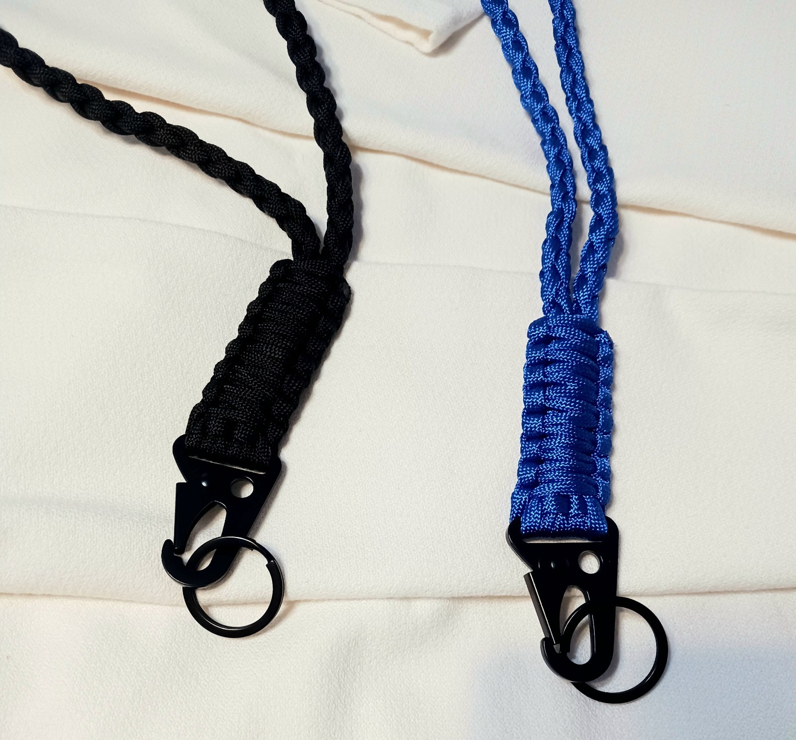 2 Heavy Duty Paracord Lanyard Necklace Braided 550 Keychain 22″ (Approx)