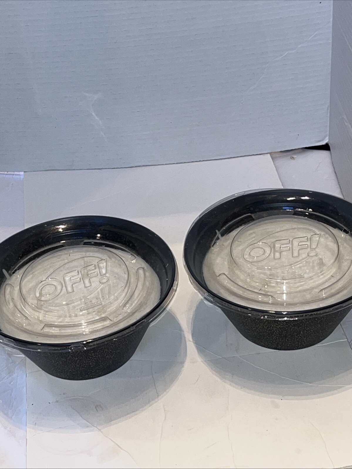 Pair Of OFF! Backyard Citronella Scented Triple Wick Tabletop Candle New