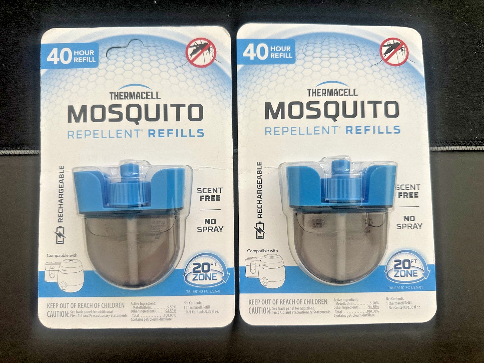 Thermacell Rechargeable Mosquito Repeller Refills – 40 Hour x 2 Pack