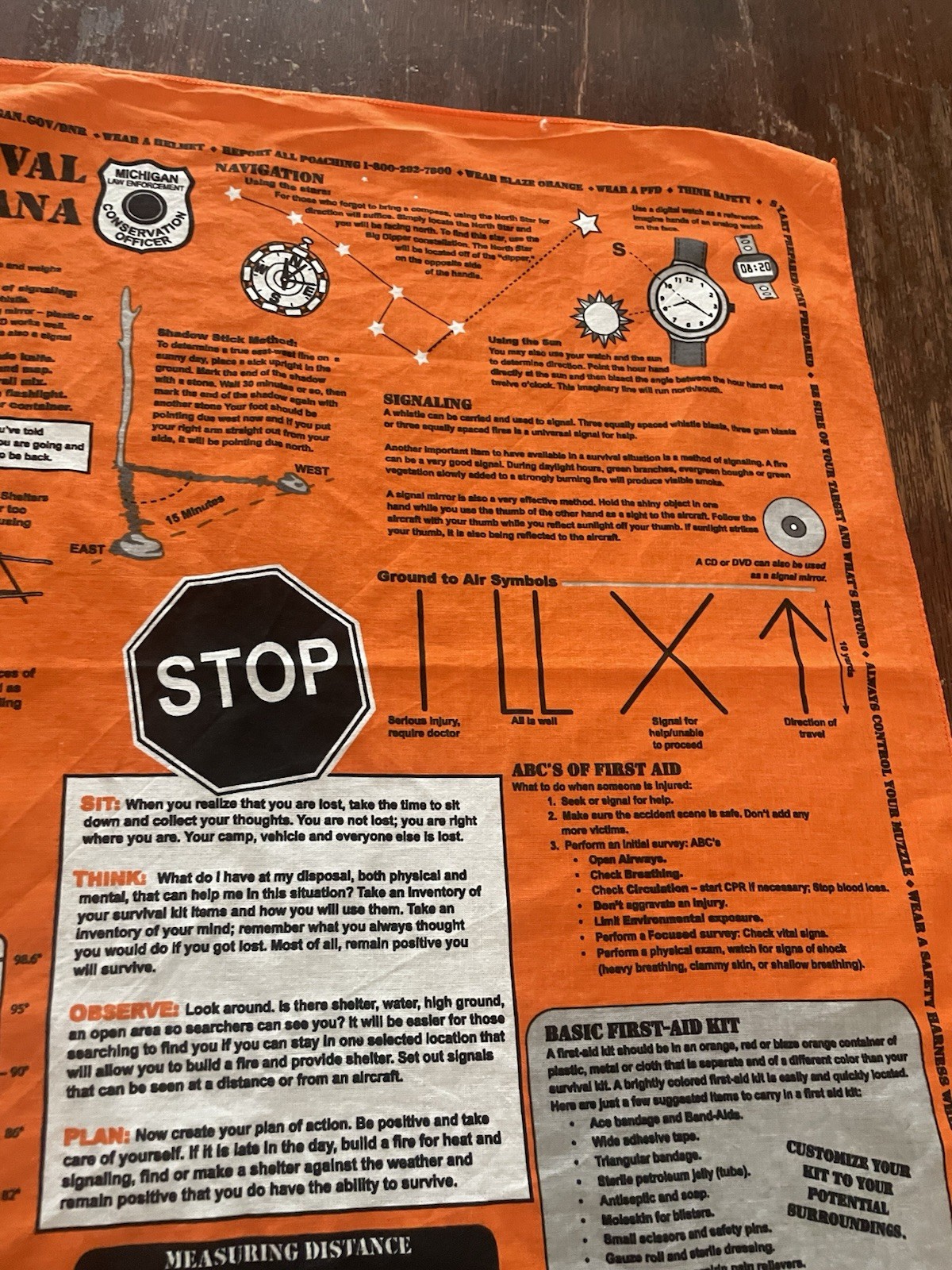 Survival Bandana Orange Novelty Department Of Natural Resources
