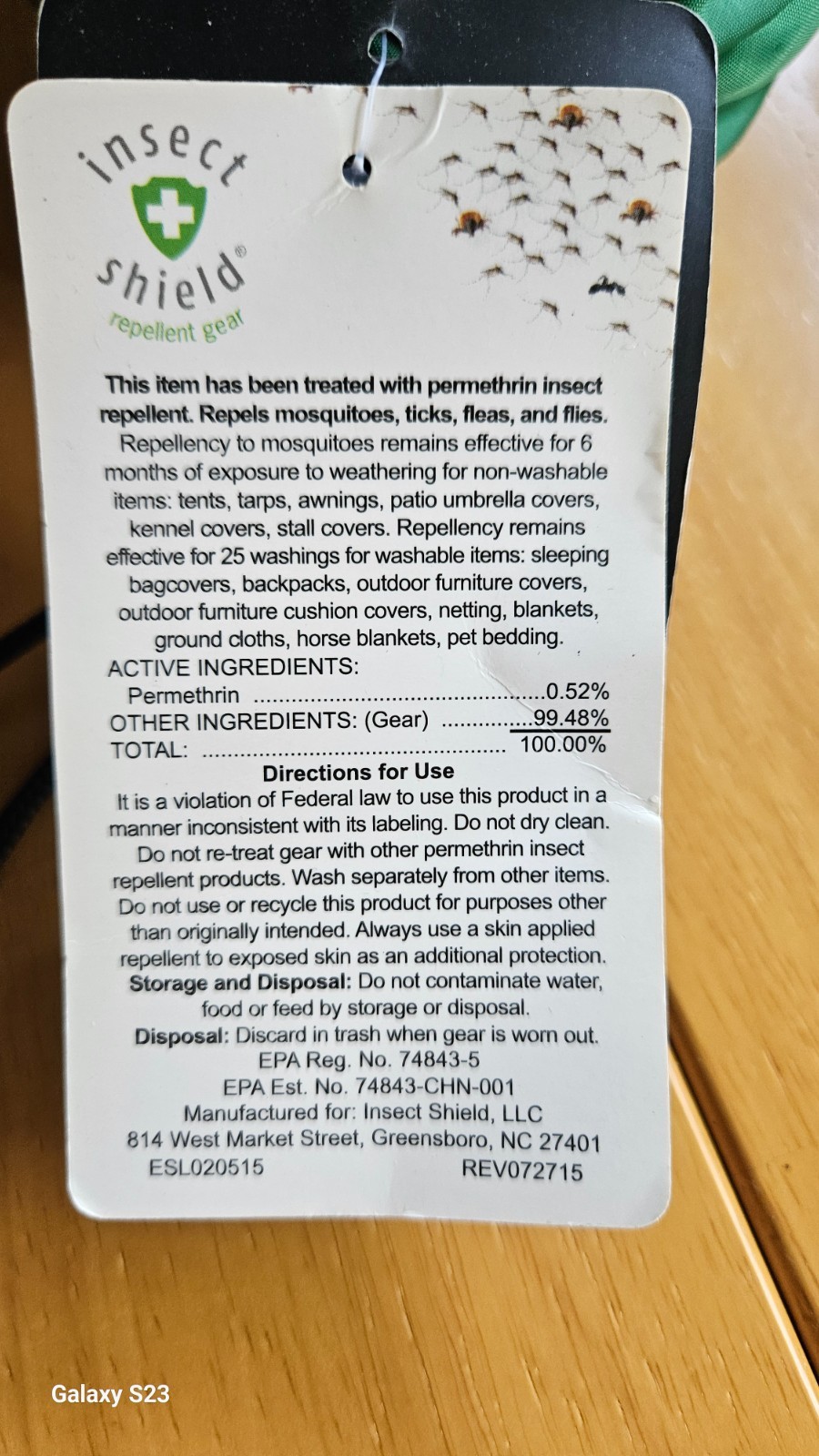 Mombasa Outdoor Defender Mosquito Net – Insect Shield Permethrin Treated – 7oz