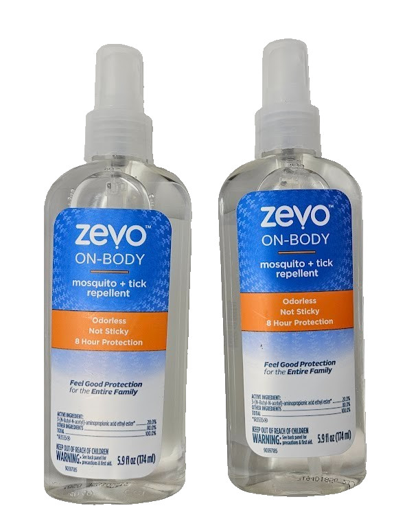 Zevo On Body Mosquito And Tick Repellent Bug Spray Pump Spray Set Of 2