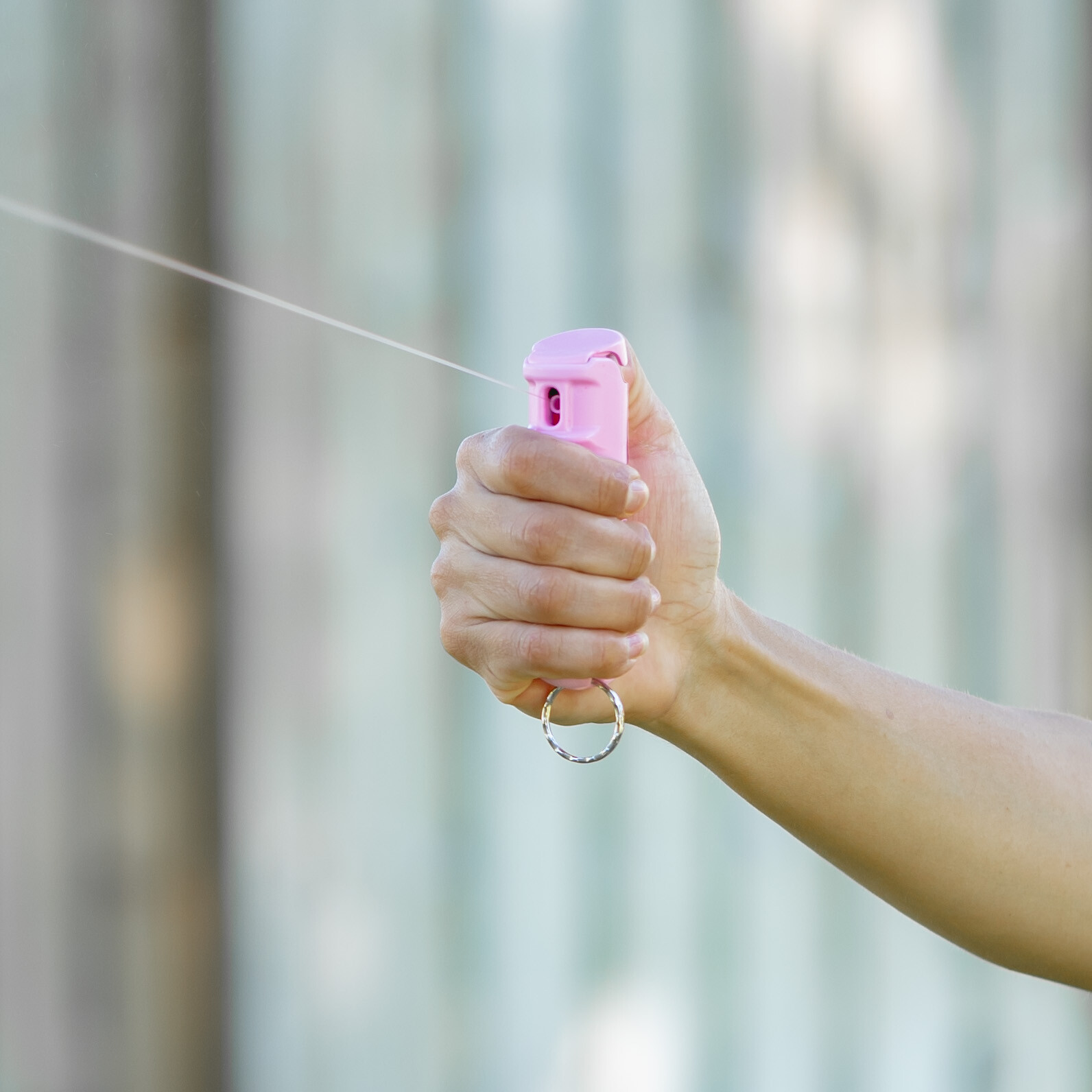 2 Police Magnum pepper spray .5oz pink flip top keychain self defense protection