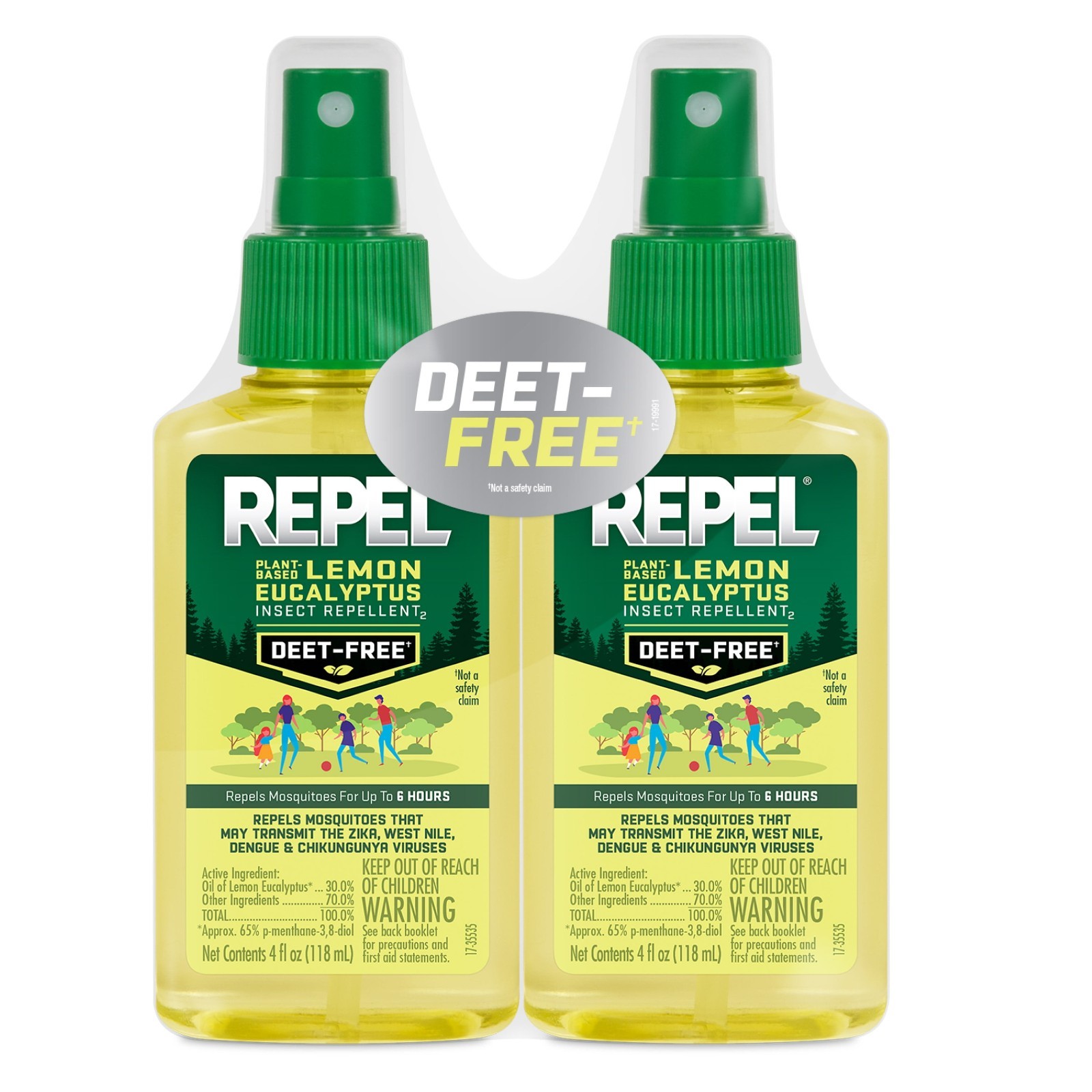 Repel Plant-Based Lemon Eucalyptus Insect Repellent, Mosquito Repellent, Pump Sp