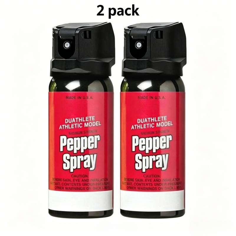 2 Packs Athletic Pepper Spray Max Strength Self Defense for Running Cycling 60ML