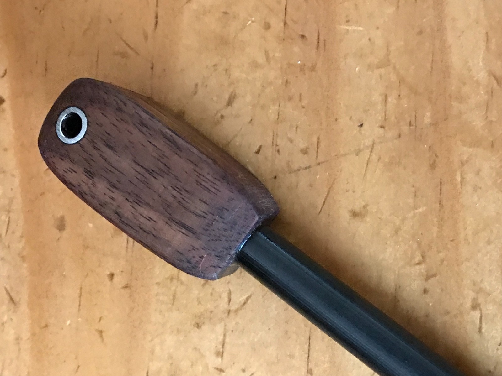 Solid Walnut Handle 3/8″ Ferrocerium Rod/Striker W/ Stainless Lanyard Tube
