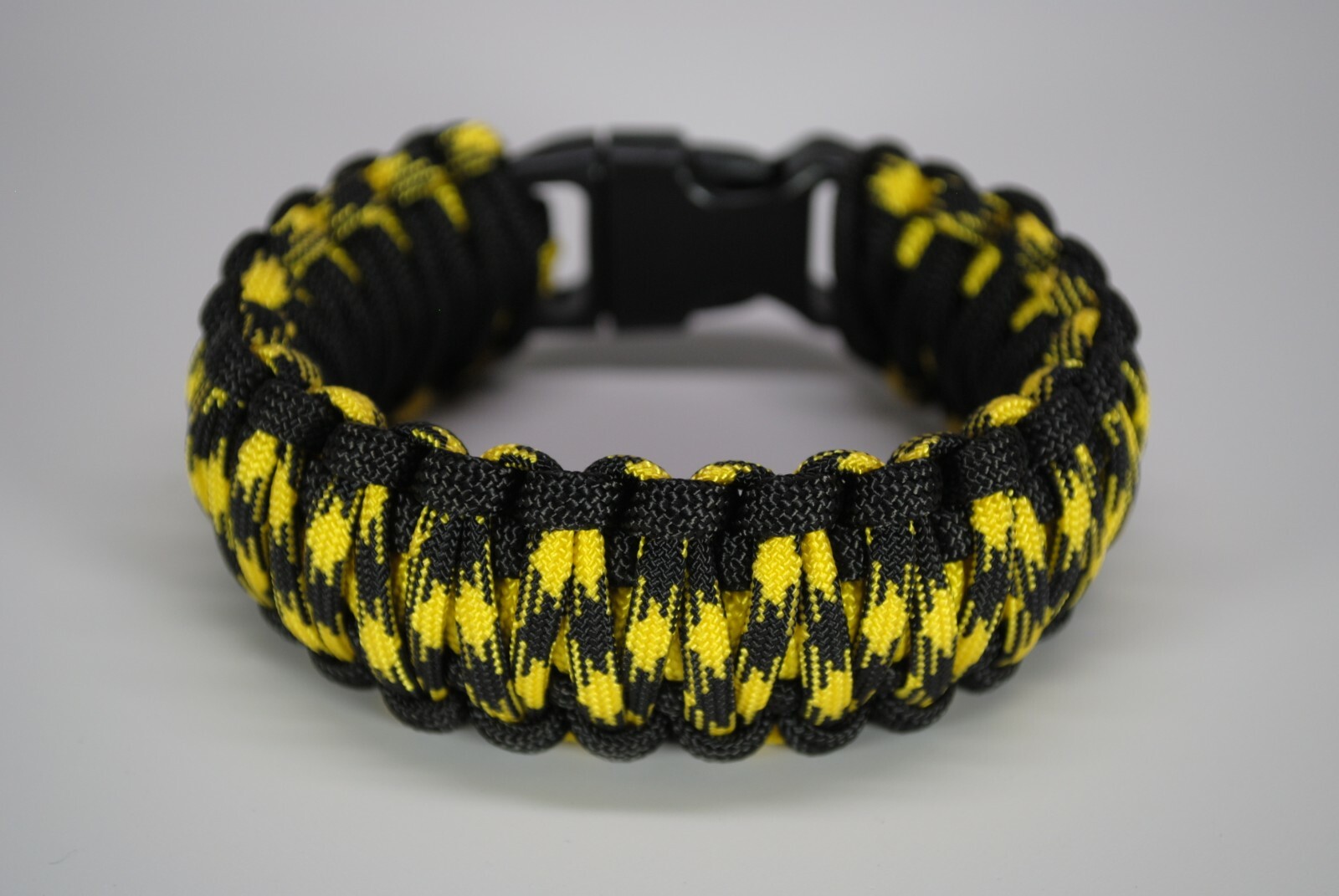 550 Paracord Survival Bracelet King Cobra Black/Yellow/Bumblebee Made in the USA