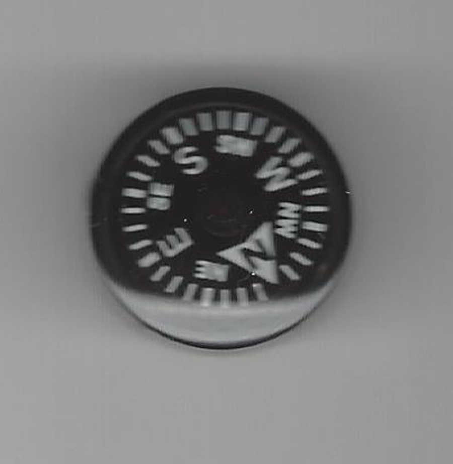 20mm Button Compass – Grade A, Liquid Filled, Luminous, EDC (About 3/4″)
