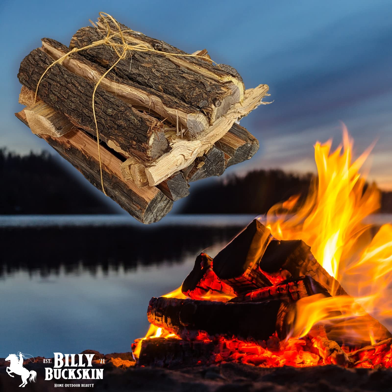 Billy Buckskin 1 Click Fire 19 LB Firewood Bundle – Juniper, Pinion & Mesquit…