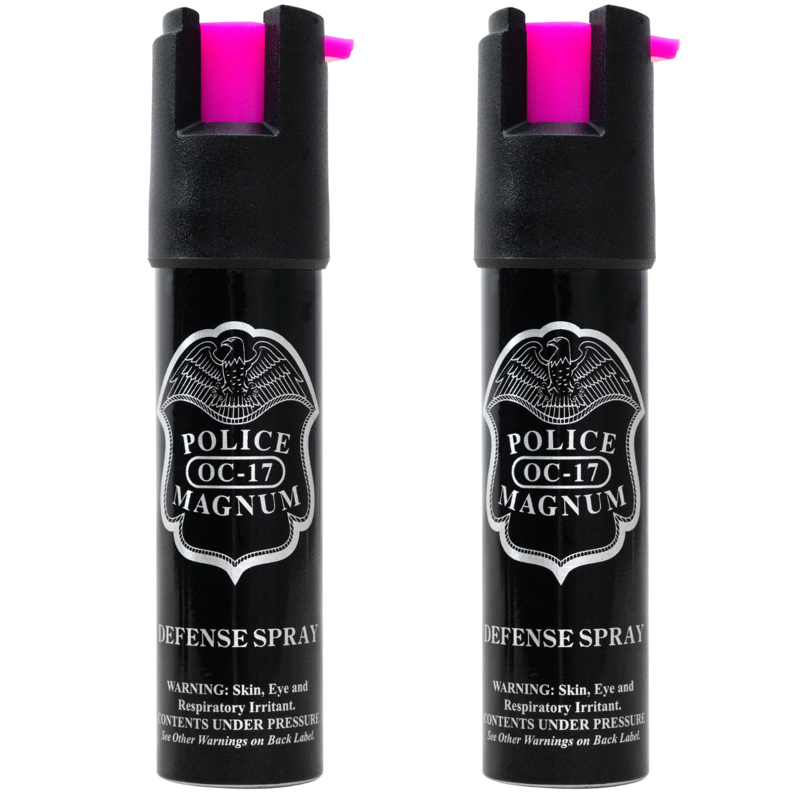 Police Magnum pepper spray self defense OC protection 2 PACK 3/4oz Twist Locks