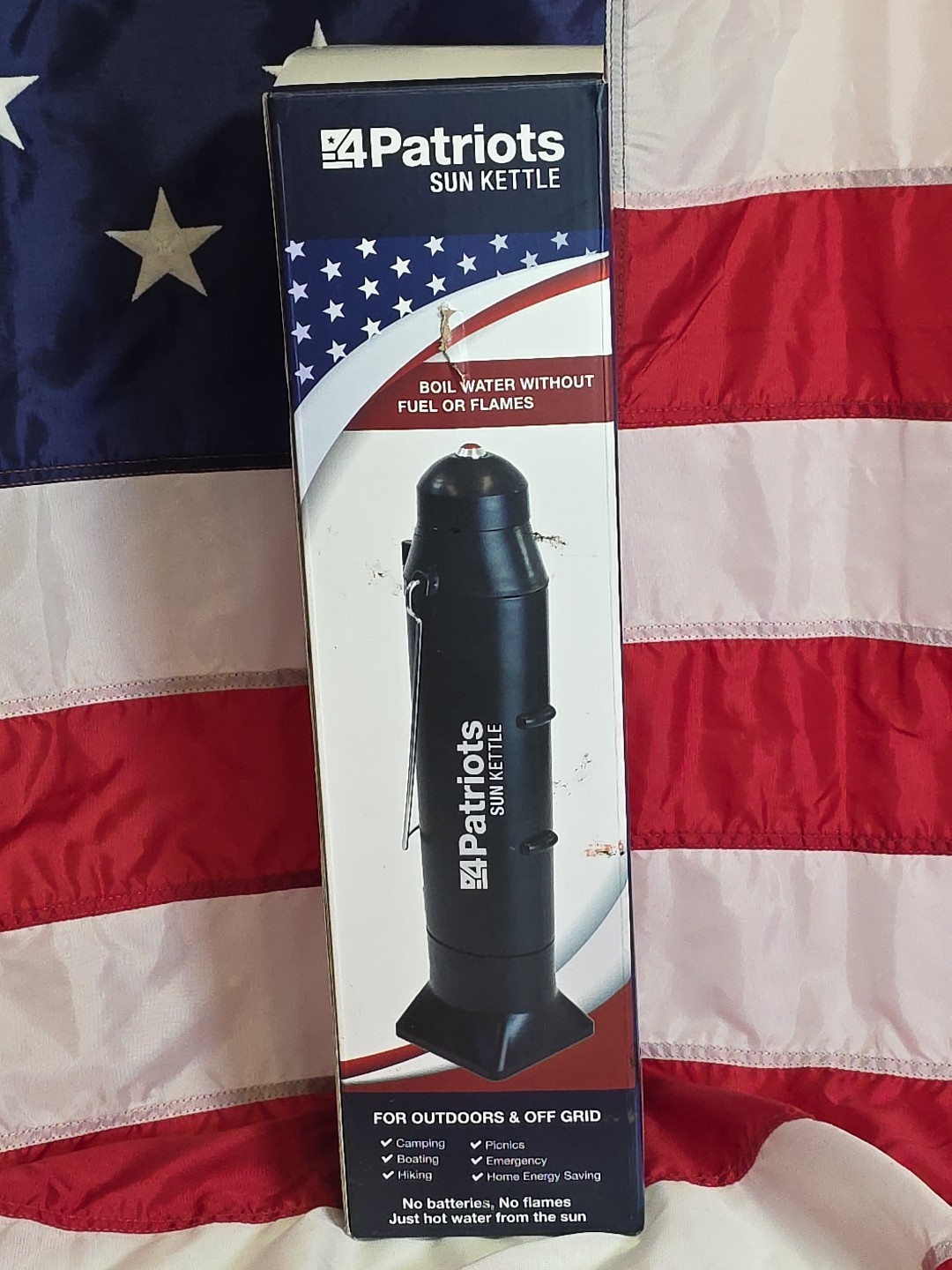 NEW 4Patriots Sun Kettle 500ml 16.9 fl oz Portable Solar Water Heater