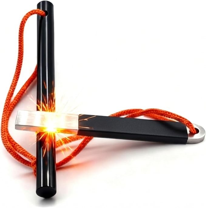 4 Portable Pocket Waterproof Ferrocerium Ferro Rod Fire Starter Survival Tool…
