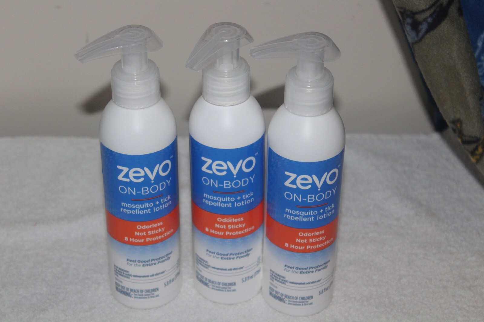 3 pack – Zevo On Body Mosquito + Tick repellent Lotion 5.8 fl. oz bottles