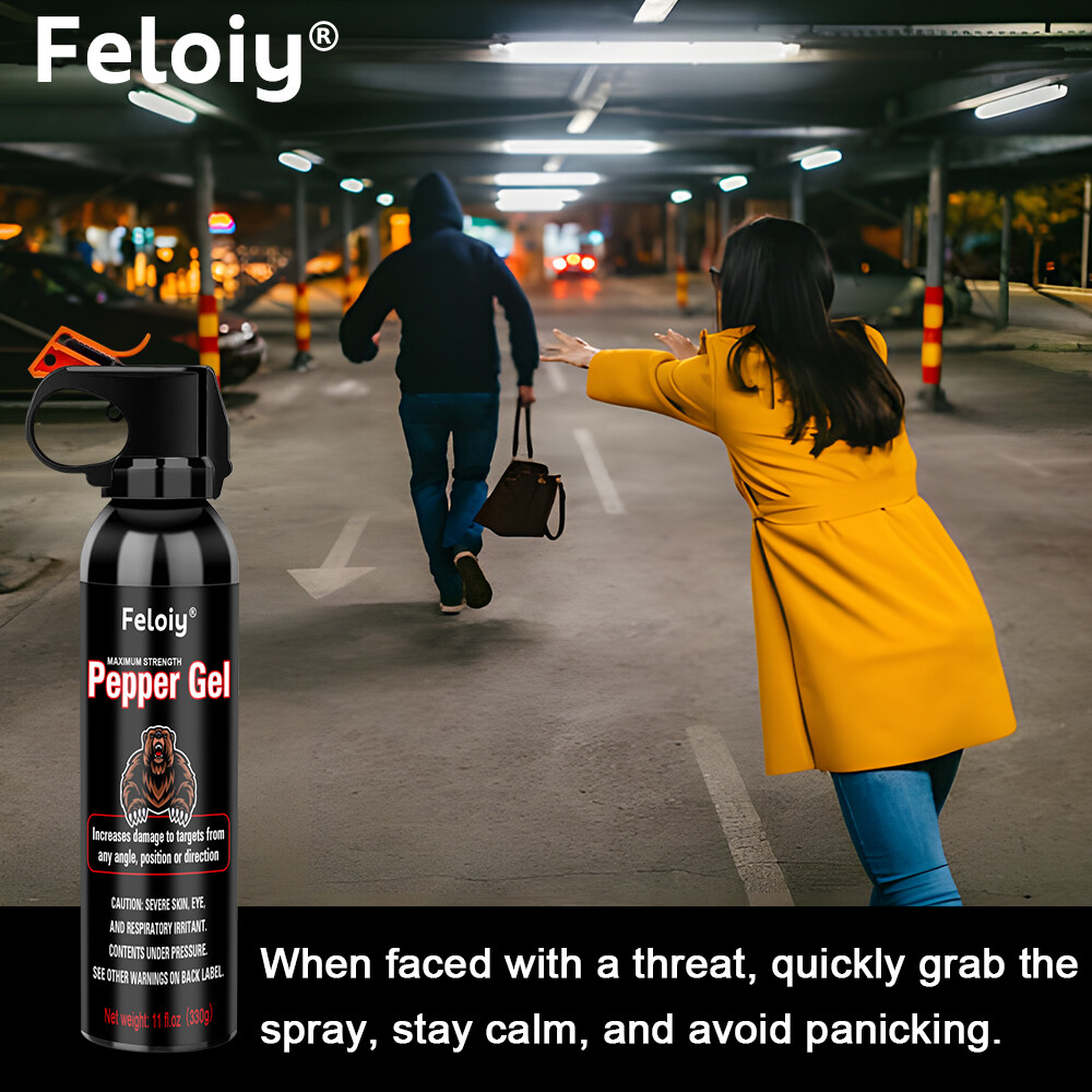 New Feloiy Maximum Strength 11 oz. Pepper Spray Self Defense