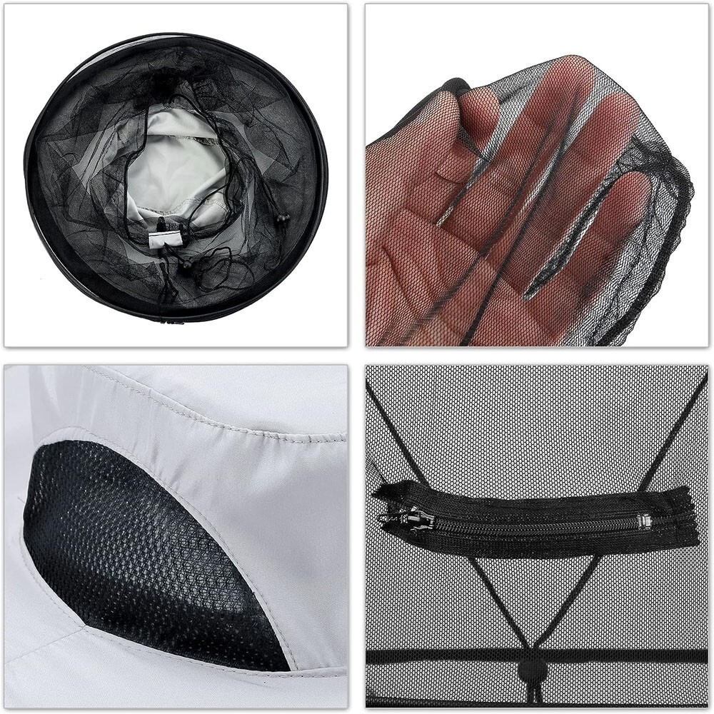 Beekeeping Veil Sun Hat Anti-Mosquito Bug Insect Head Net Cap Mesh Face Cover US