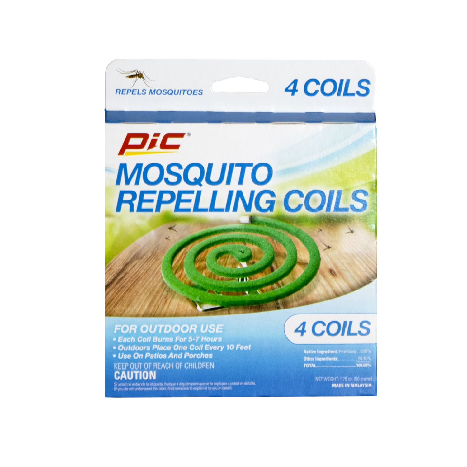 4 Packs Pic Outdoor Mosquito Repelling Coils 4 coil each pack Total 16 Coils