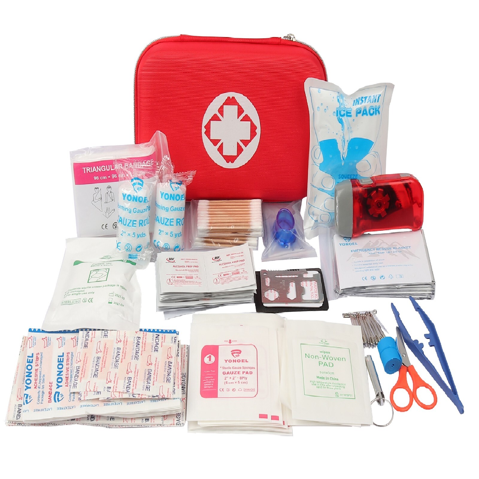 279 Pc EVA Hard Case First Aid Kit Emergency Trauma Military Survival Travel