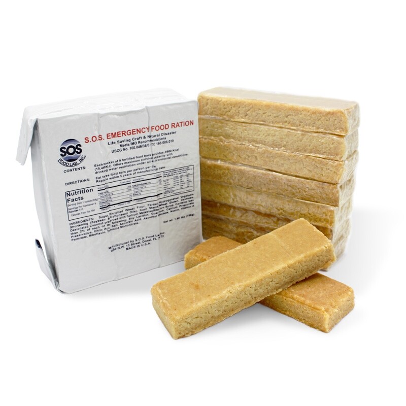 USA SOS Rations EMERGENCY Disaster 3600 Calorie Food Bar Survival 3 Day 72 Hour
