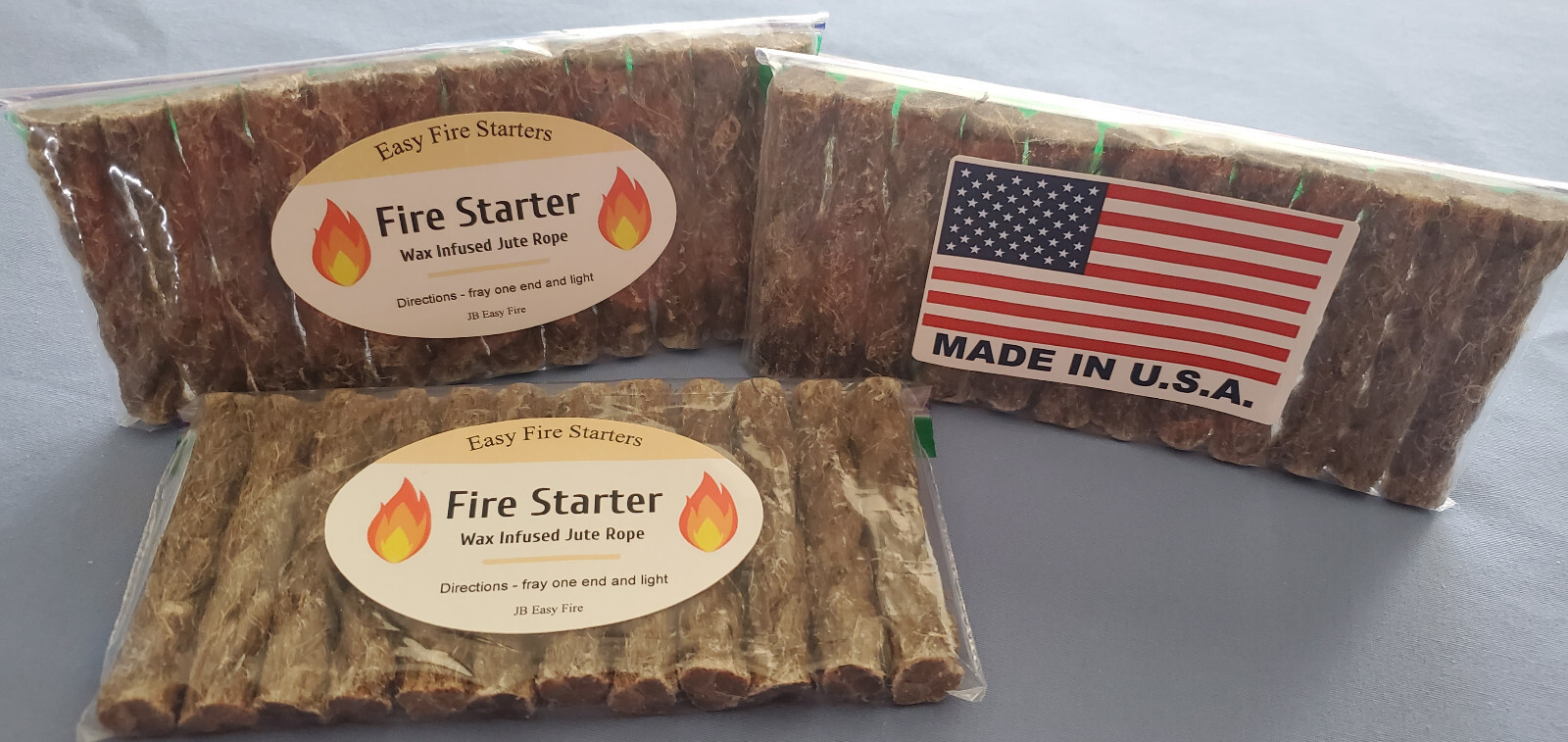 Fire Starters for fire pits, fireplaces, camping, backpacking, and survival