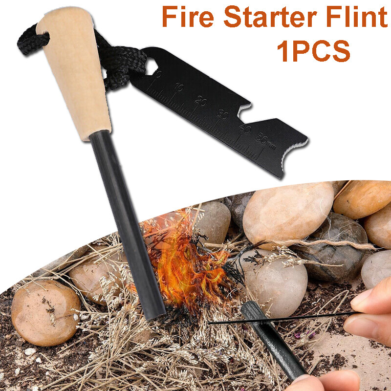 1x Magnesium Ferro Rod Fire Starter Emergency Ferrocerium Survival Striker Flint