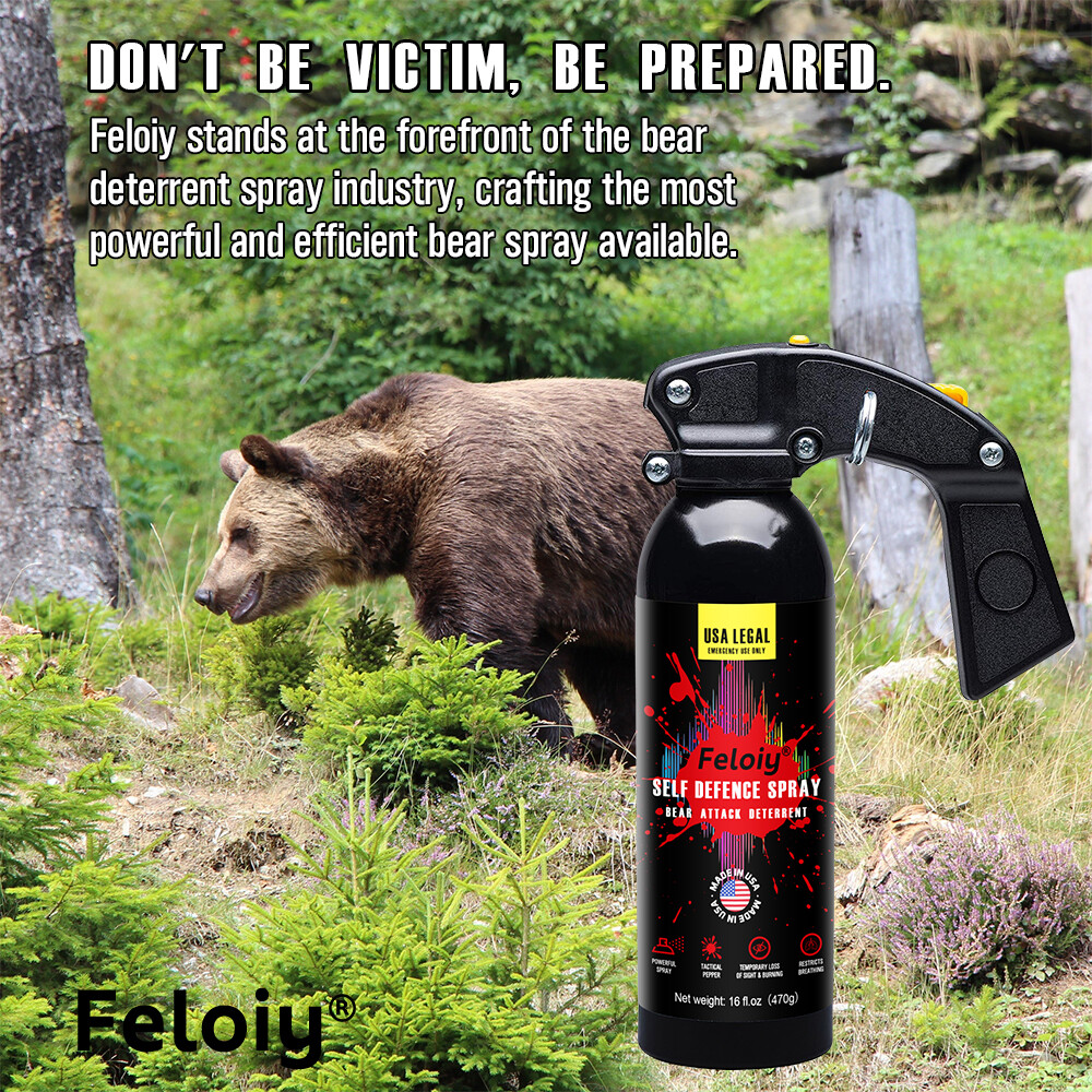 Feloiy Self Defence Spray Bear Attack W/ Spray Bag 1 Pack Free Peper Spray 1/2oz
