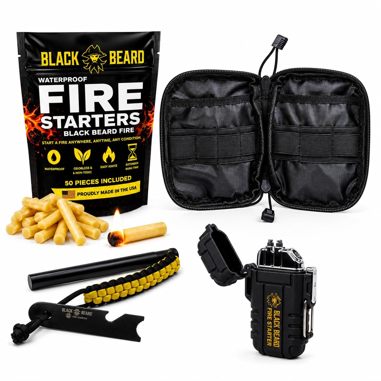 Black Beard Fire Starter Black Beard Fire Plug Kit – 50 Waterproof Fire Plugs